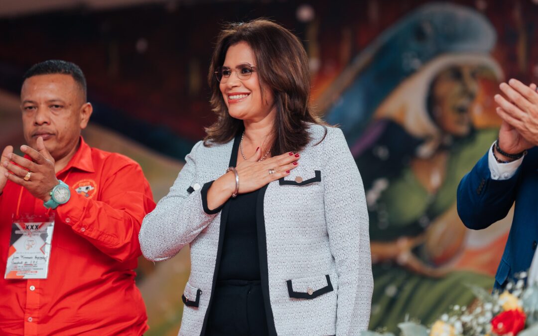 La candidata presidencial Rixi Moncada participa en el XXX Congreso Ordinario del Sindicato de Trabajadores de la Industria de la Bebida y Similares (STIBYS)